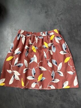 Boden Leaf Print Skirt